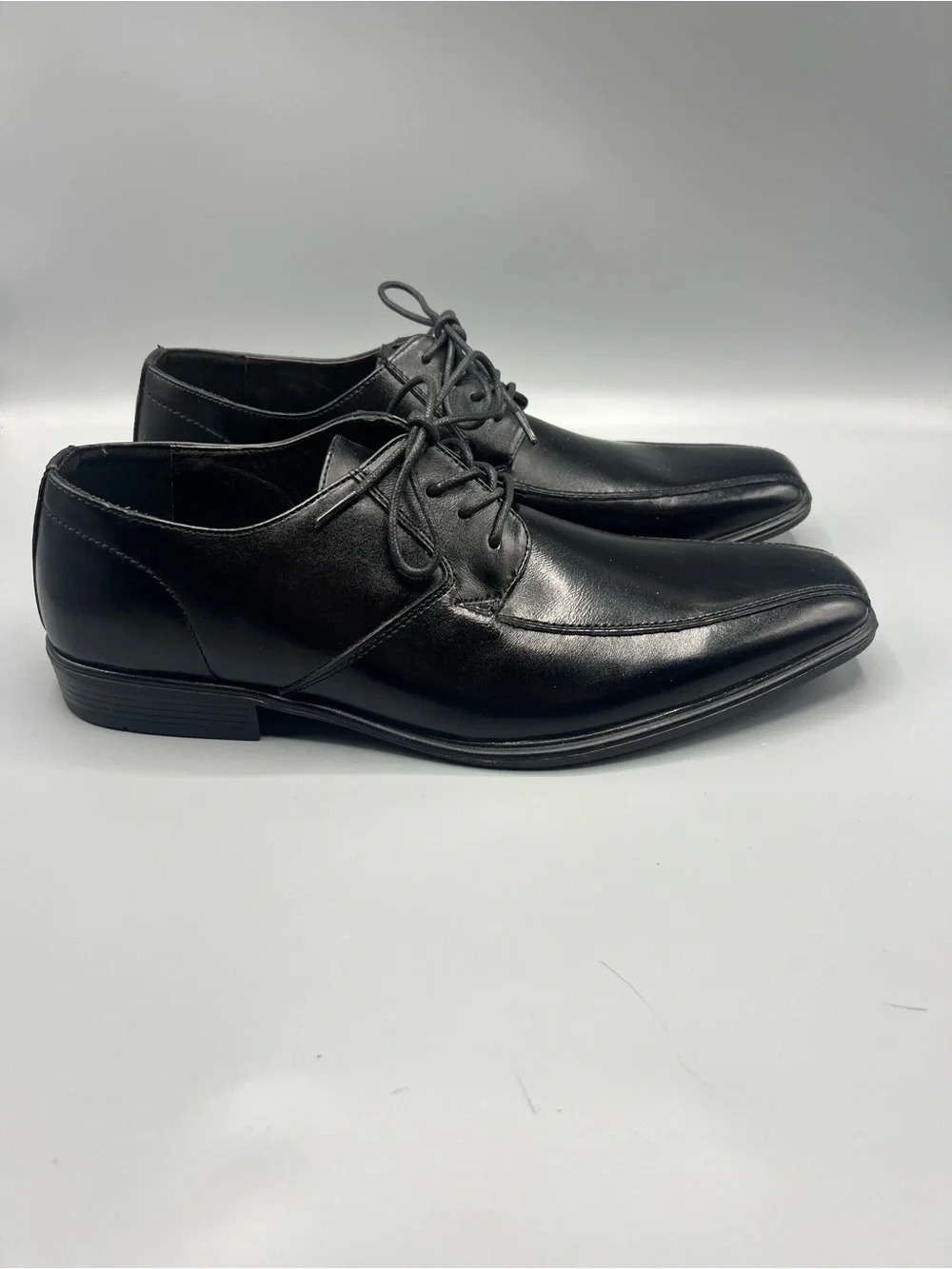 Van Heusen Men's Benton Leather Lace Up Dress Shoes Black Size 10